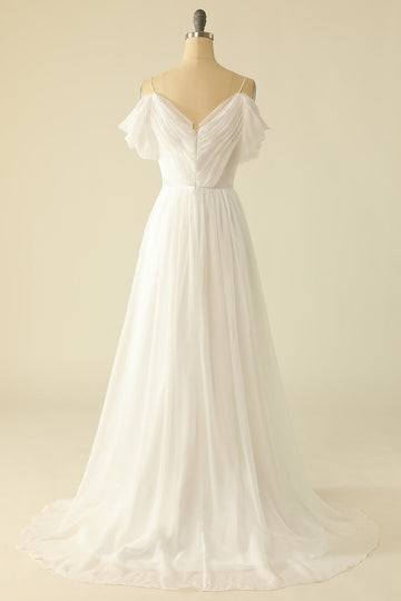 Vestido de novia blanco de tul